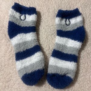 Indianapolis Colts Cozy fuzzy Striped Women’s or Men's Socks - Blue, Gray, White
